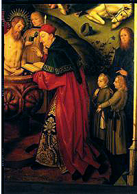 Basilikatafel San Paolo fuori Le mura. Fetching leg and his sons, baptism Saul a Hans Holbein il vecchio