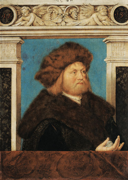 Portrait of a 52-year-old man with fur hat a Hans Holbein il vecchio
