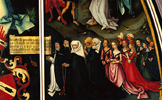 Epitaph of the nurses Walther detail of the right Tafelafel: The women of the family a Hans Holbein il vecchio