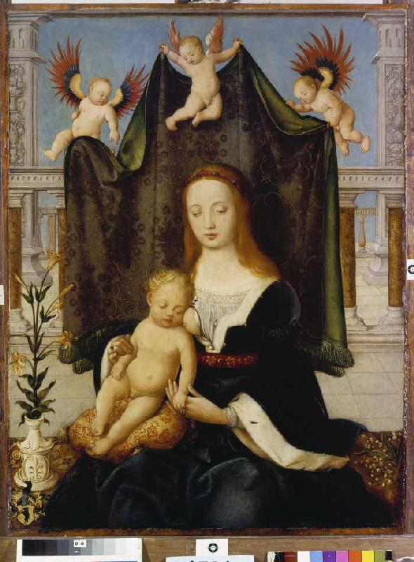 Madonna with child, so-called Böhlersche Madonna. a Hans Holbein il vecchio