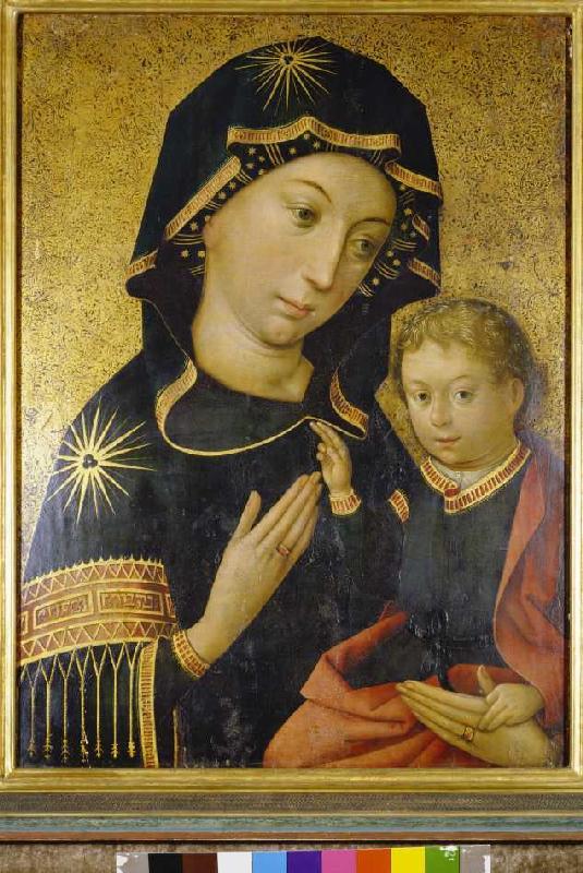 Maria with the Jesusknaben Hindelanger Madonna. a Hans Holbein il vecchio