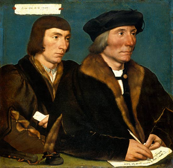 Doppelbildnis des Thomas Godsalve und seines Sohnes Sir John a Hans Holbein Il Giovane