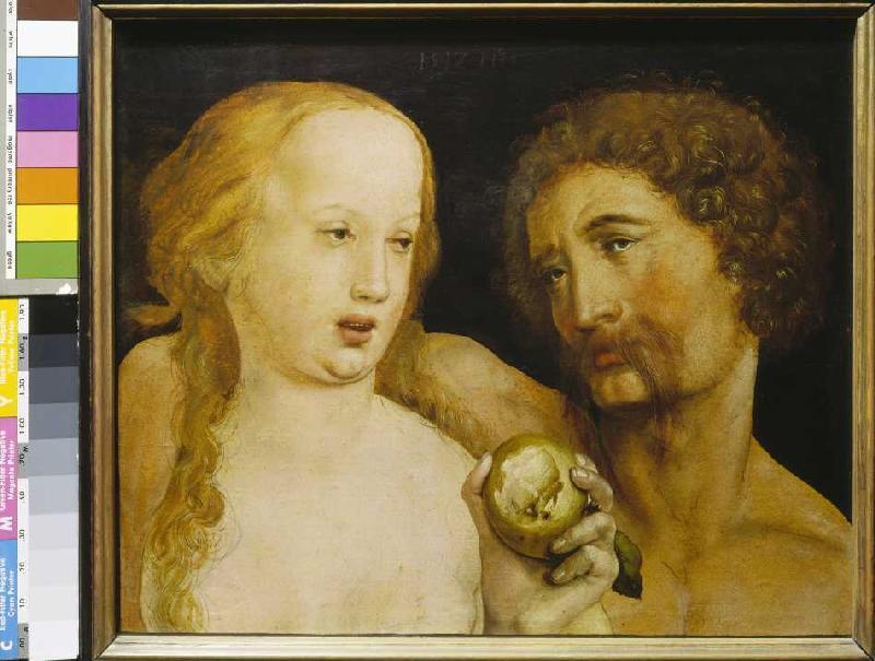 Adam and Eva. a Hans Holbein Il Giovane