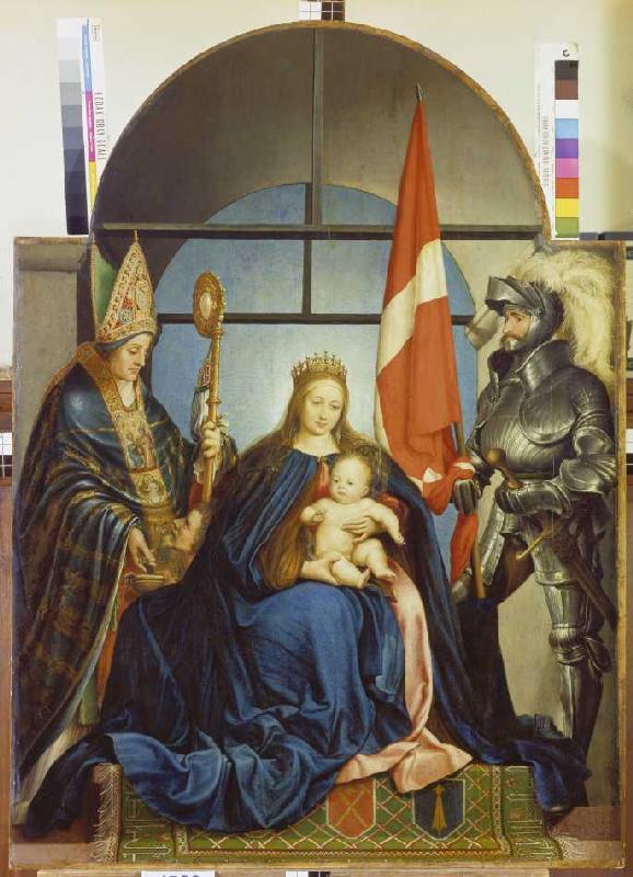 Altarpiece of the town clerk javelin stere (sogenSolothurner Madonna) a Hans Holbein Il Giovane