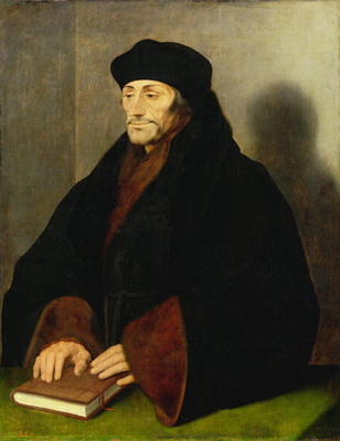 Erasmus of Rotterdam (oil on canvas) a Hans Holbein Il Giovane