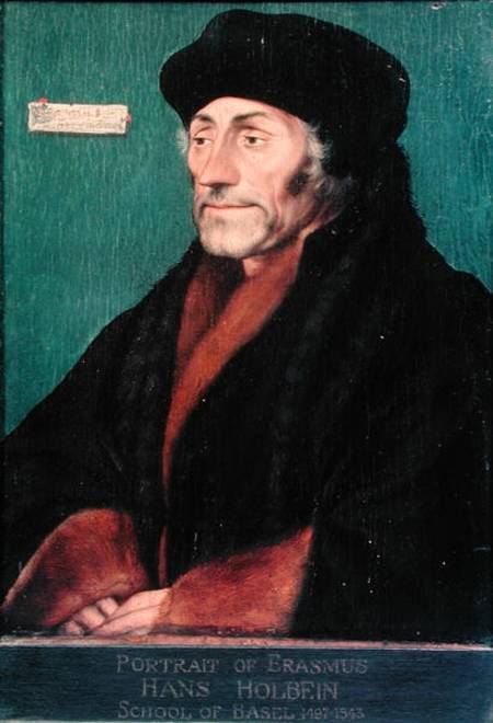 Erasmus of Rotterdam (1466-1536) a Hans Holbein Il Giovane