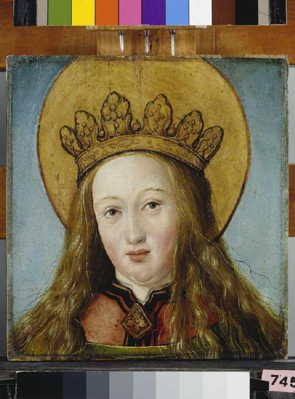 Head of a crowned saint a Hans Holbein Il Giovane