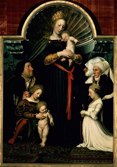 Madonna of the Burgermeister Meyer a Hans Holbein Il Giovane