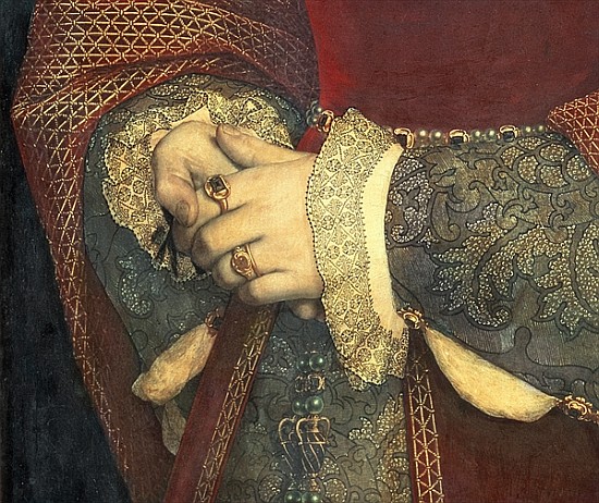 Portrait of Jane Seymour, 1536 (detail of 32610) a Hans Holbein Il Giovane