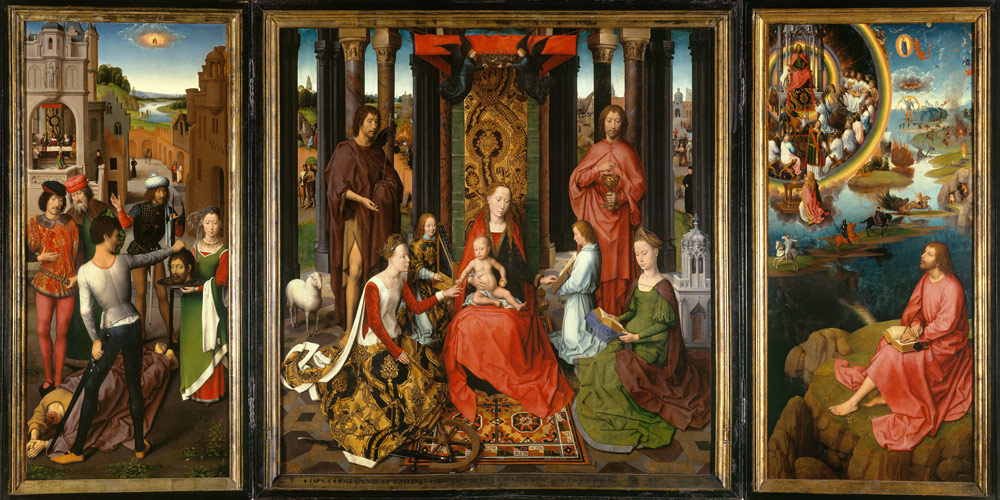 Triptych of St. John the Baptist and St. John the Evangelist a Hans Memling