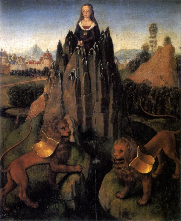 Allegory of Chastity a Hans Memling