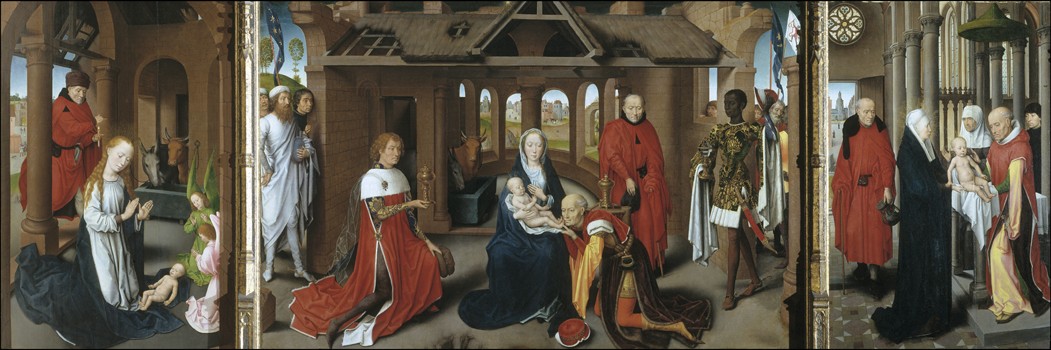 Nativity. The Adoration of the Magi. The Presentation of Jesus at the Temple a Hans Memling
