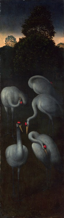 Cranes (The reverse of a Panel from a Triptych) a Hans Memling