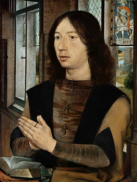The Donor, from the right wing of the Diptych of Maerten van Nieuwenhove a Hans Memling
