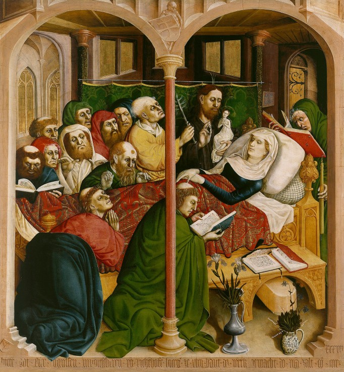 The death of Mary. The Wings of the Wurzach Altar a Hans Multscher