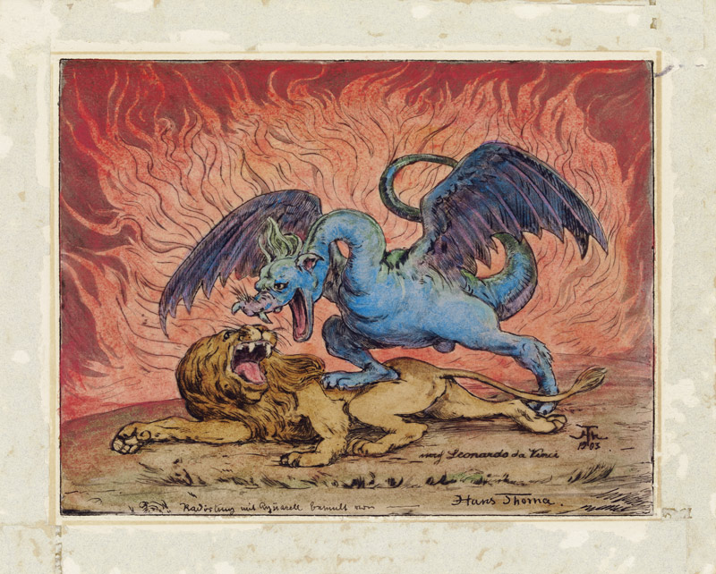 Dragon and Lion a Hans Thoma