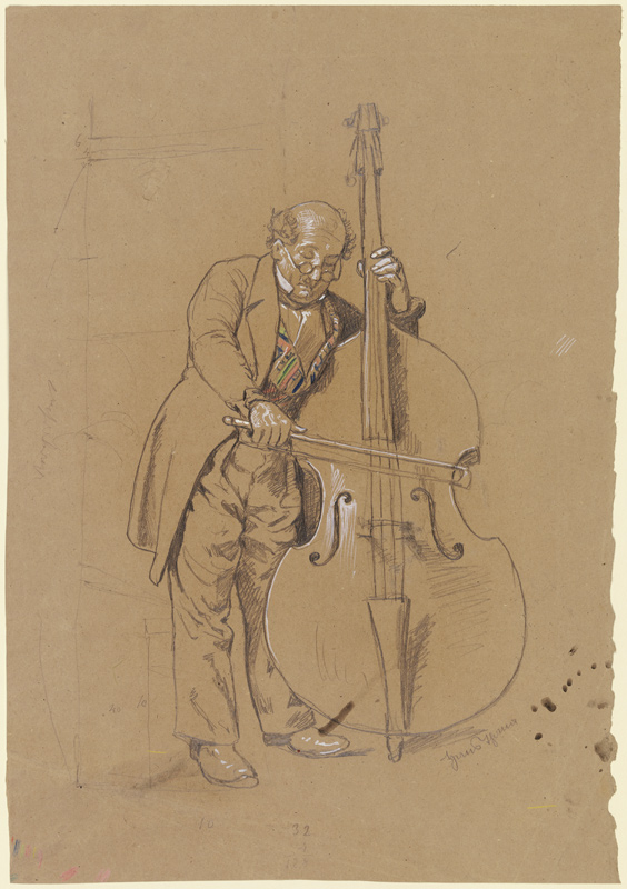 Double-bass player a Hans Thoma