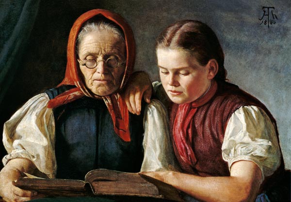 Mother and sister of the artist. a Hans Thoma