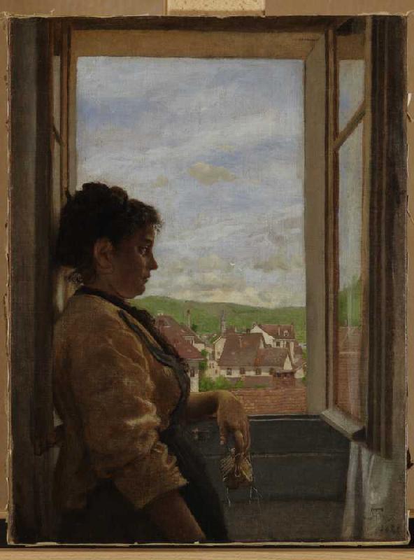 Am Fenster a Hans Thoma