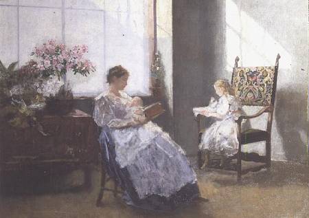 Mrs Masarai and her Daughter a Hans Tichy