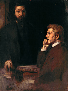 Double portrait Adolf Hildebrand and Charles Grant. a Hans von Marées