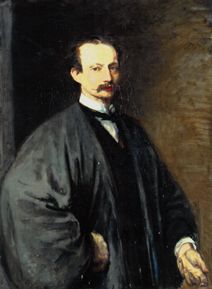 Self-portrait in the Japanese coat a Hans von Marées