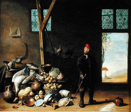 Peasant in an Interior or, Kitchen with a Still Life a Harmen van Steenwyck