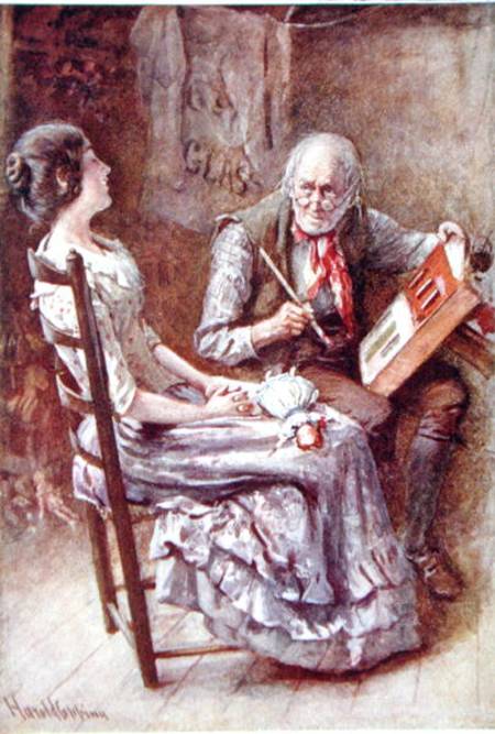 Caleb Plummer and his Blind Daughter, illustration for 'Character Sketches from Dickens' compiled by a Harold Copping