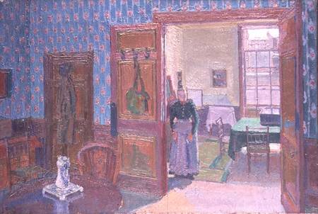 Interior with Mrs Mounter a Harold Gilman