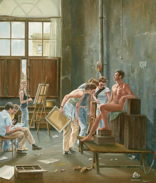 Malschüler im Atelier von David (nach Cocherau) a Günther Hauschildt