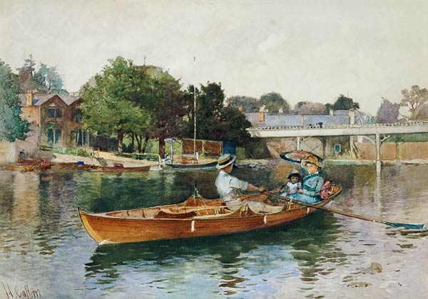 A Boating Party On The Thames At Cookham a Hector Caffieri