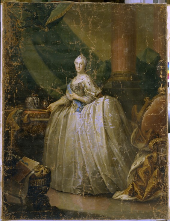 Portrait of Empress Catherine II (1729-1796) a Heinrich Buchholz