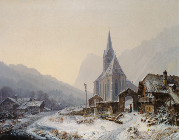 Winter in the RAM sow. a Heinrich Bürkel