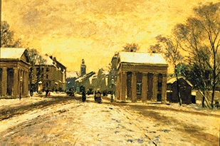 Winter at the Ratinger gate a Heinrich Hermanns