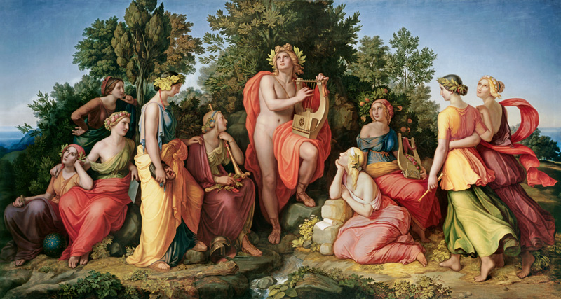 Apollo and the Muses a Heinrich Maria Hess