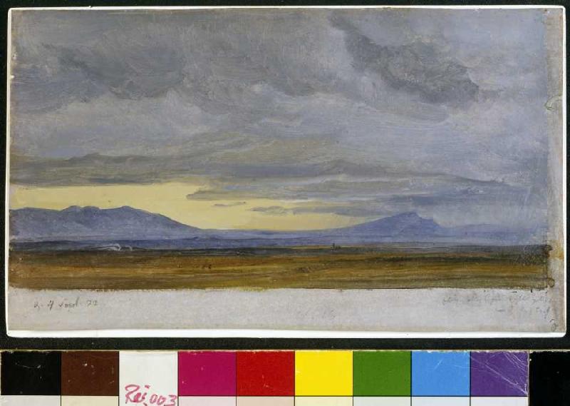 Südliche Landschaft (Wolkenstudie) a Heinrich Reinhold