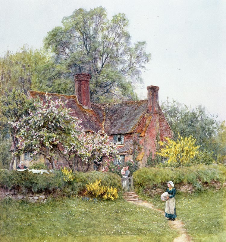 Cottage at Chiddingfold a Helen Allingham