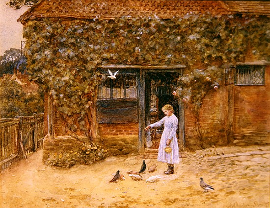 A cottage at Shere, c.1875 a Helen Allingham