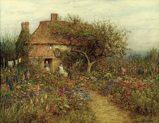 A Cottage near Brook, Witley, Surrey a Helen Allingham