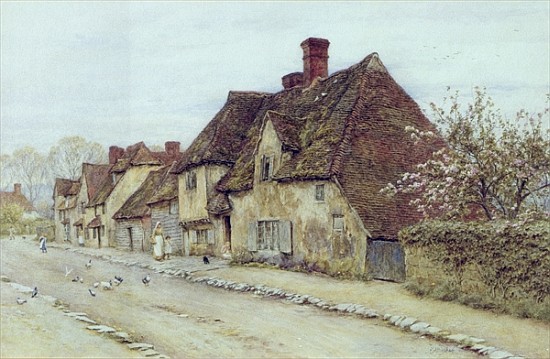 A Village Street, Kent a Helen Allingham
