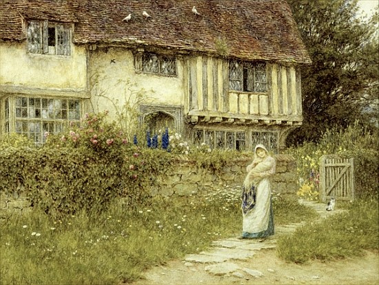 Beside the Old Church Gate Farm, Smarden, Kent a Helen Allingham