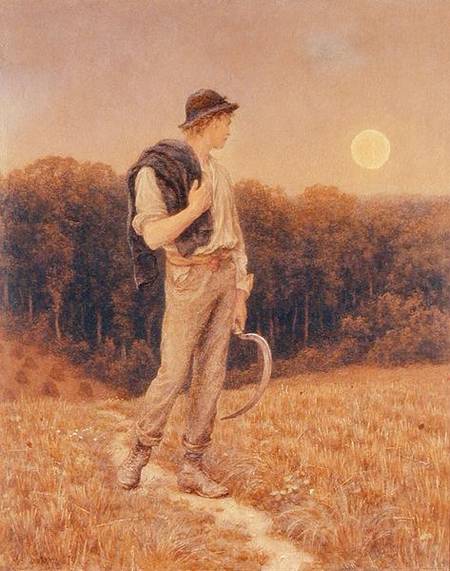 The Harvest Moon, 'globed in mellow splendour' a Helen Allingham