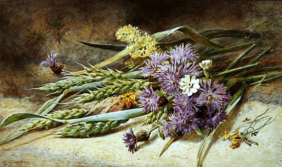 Green Wheat and Wild Flowers a Helen Cordelia Coleman Angell