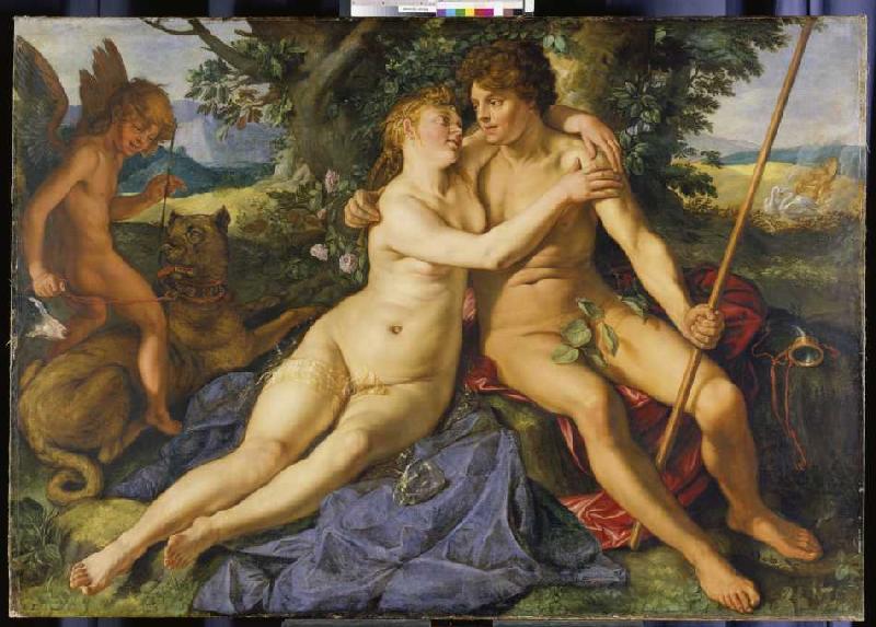 Venus and Adonis. a Hendrick Goltzius