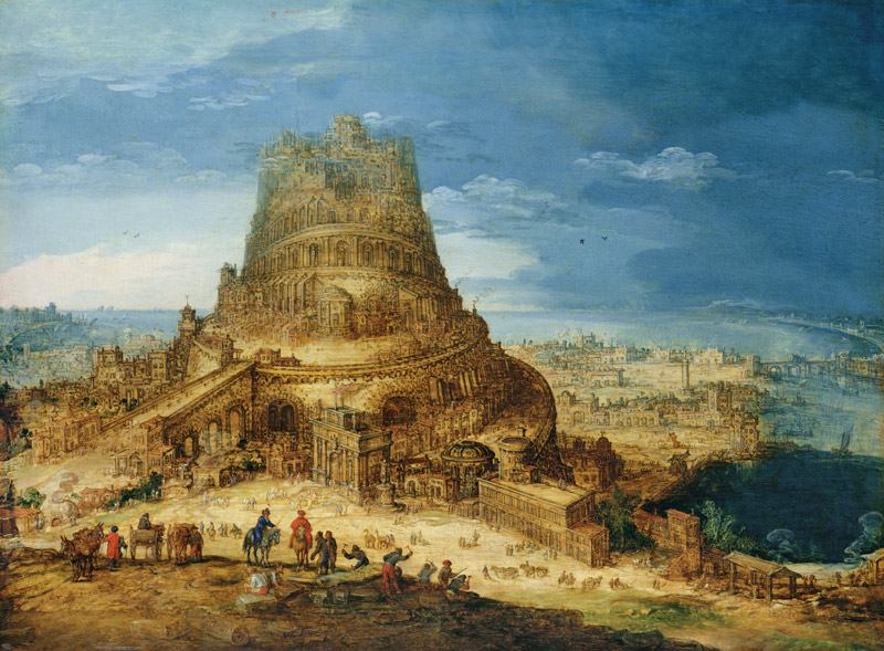 The Building of the Tower of Babel a Hendrick van Cleve