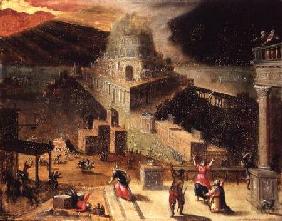 The Destruction of the Tower of Babel (panel)
