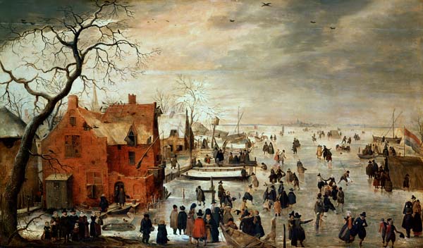 Ice landscape a Hendrik Averkamp