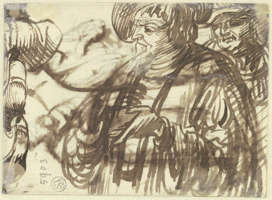 Drei männliche Halbfiguren a Hendrik Goudt