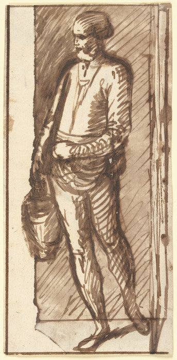 Man with a bucket a Hendrik Goudt