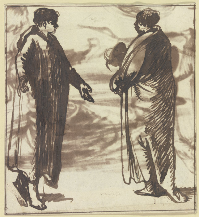 Zwei männliche Gewandfiguren a Hendrik Goudt